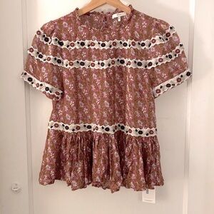 Anthropologie OTHILIA peplum hem top